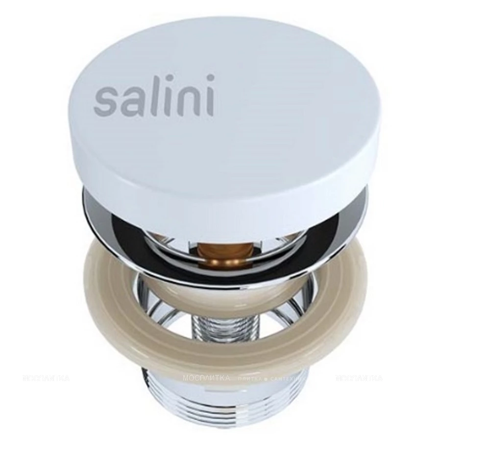 Донный клапан Salini для раковины S-Stone 162301M белый матовый