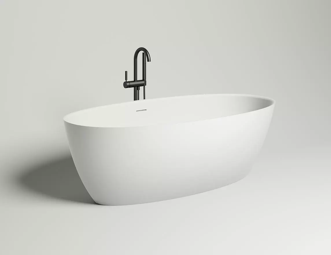 Ванна из литьевого мрамора Salini Alda S-sense 170x80 101912G белая глянцевая, отдельностоящая