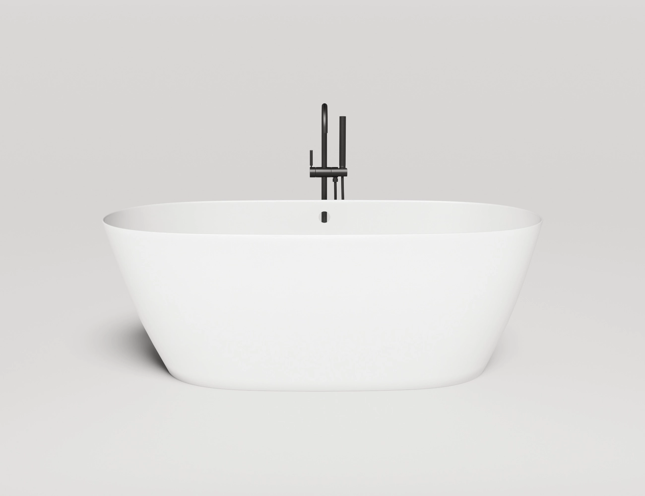 Ванна из литьевого мрамора Salini Sofia Light 165х75 103711G S-Sense с переливом, белая глянцевая