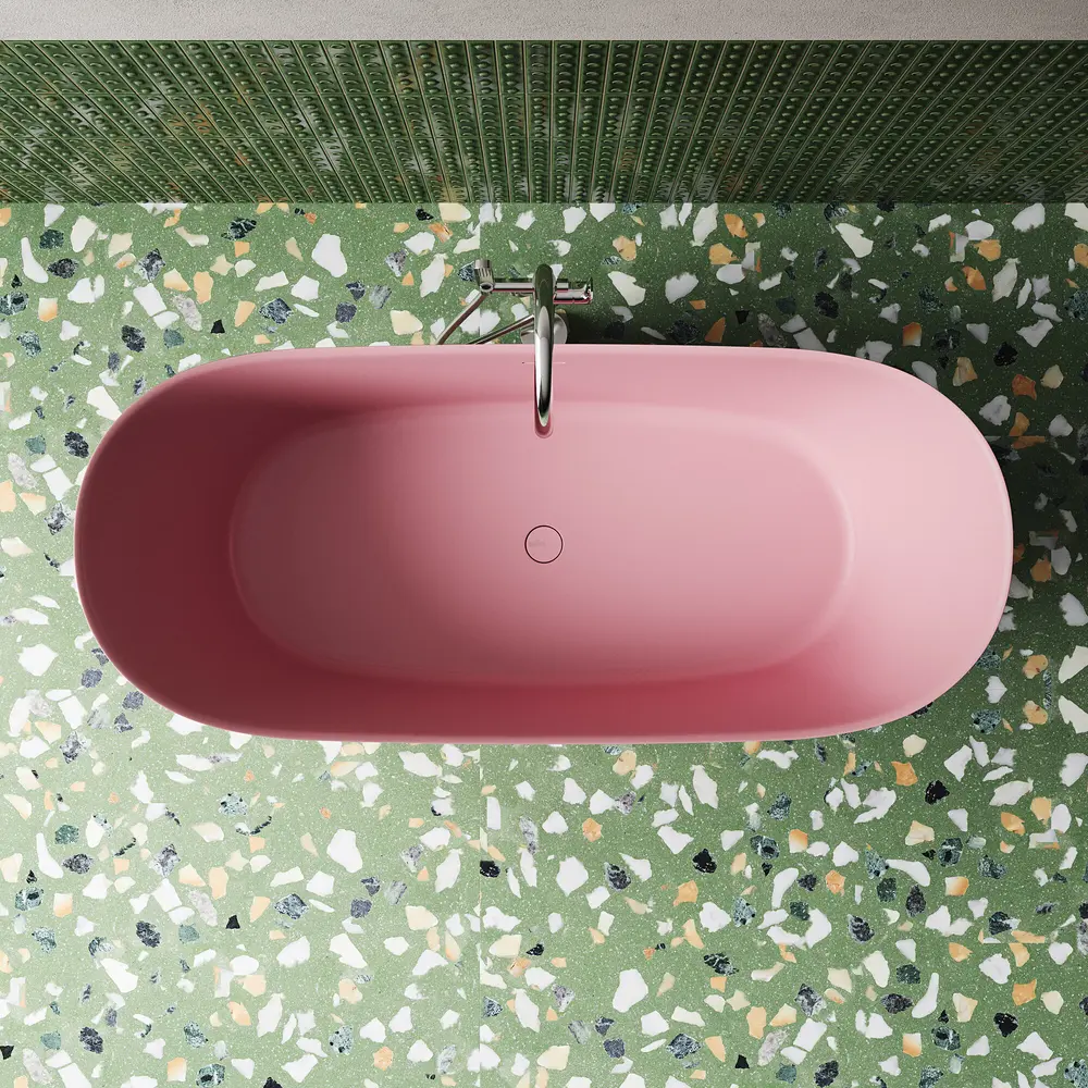 Ванна из литьевого мрамора Salini Noemi S-sense 186х81 101811G белая глянцевая, отдельностоящая