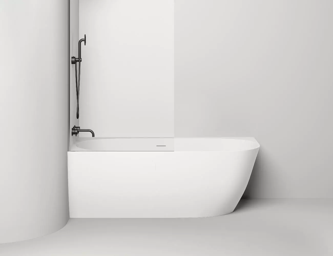 Ванна из искусственного камня Salini Sofia Corner L S-Stone 170х85 102525M белая матовая, пристенная угловая