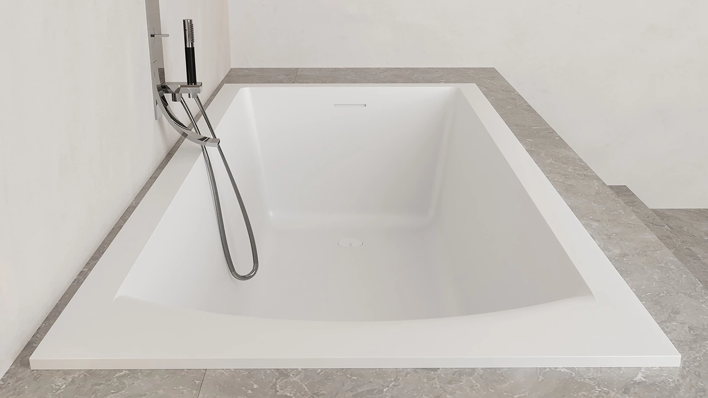 Ванна из искусственного камня Salini Cascata 104313G 170x75 S-Sense белая