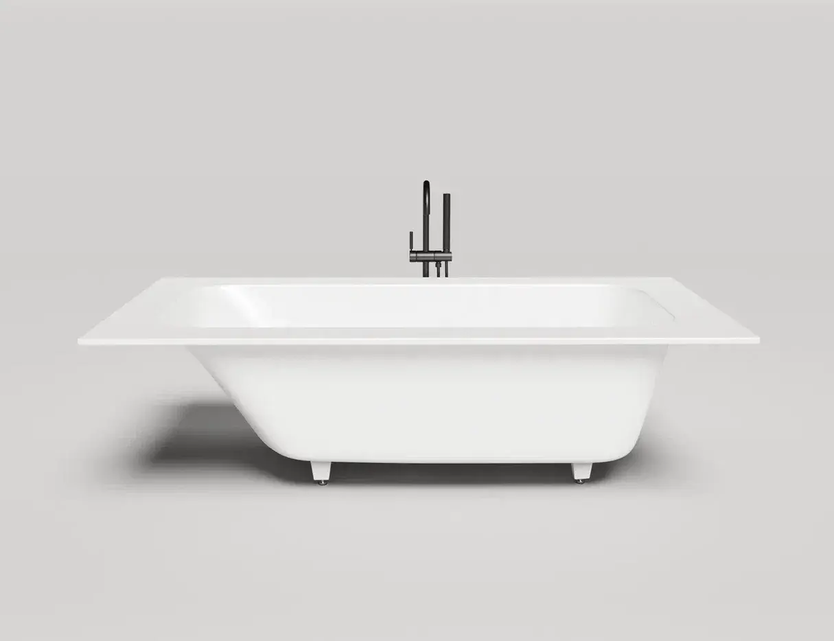 Ванна из литьевого мрамора Salini Orlanda Plus S-sense 190x100 102014G белая глянцевая, встраиваемая