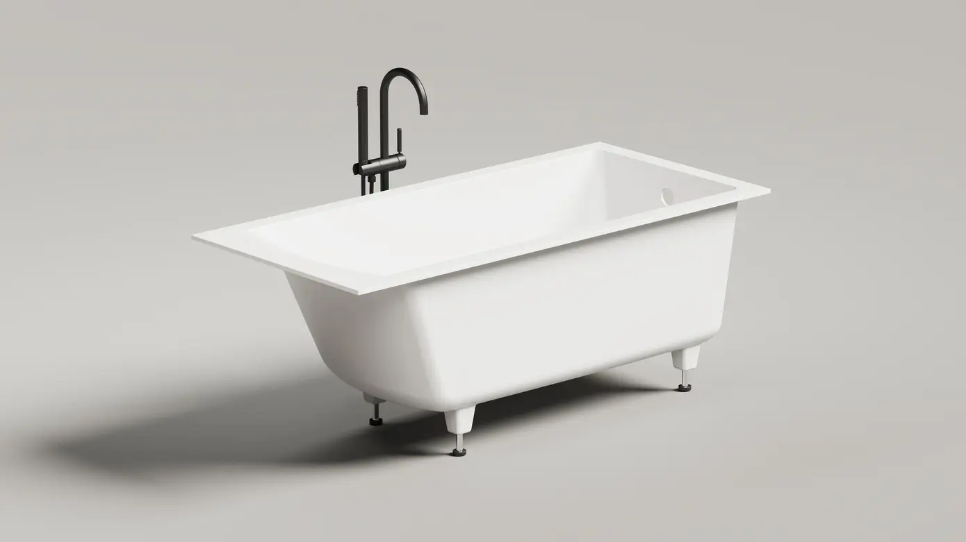 Ванна из литьевого мрамора Salini Cascata 150x70 105011G белая глянцевая