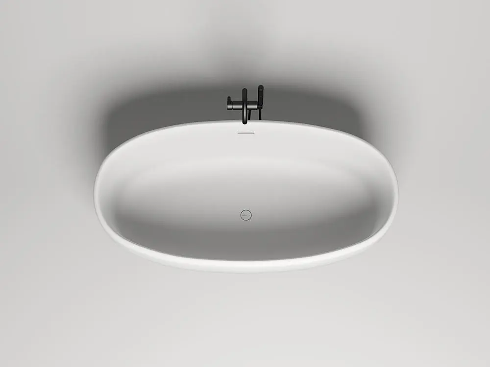 Ванна из искусственного камня Salini Luce S-stone 170х85 100121M белая матовая, отдельностоящая