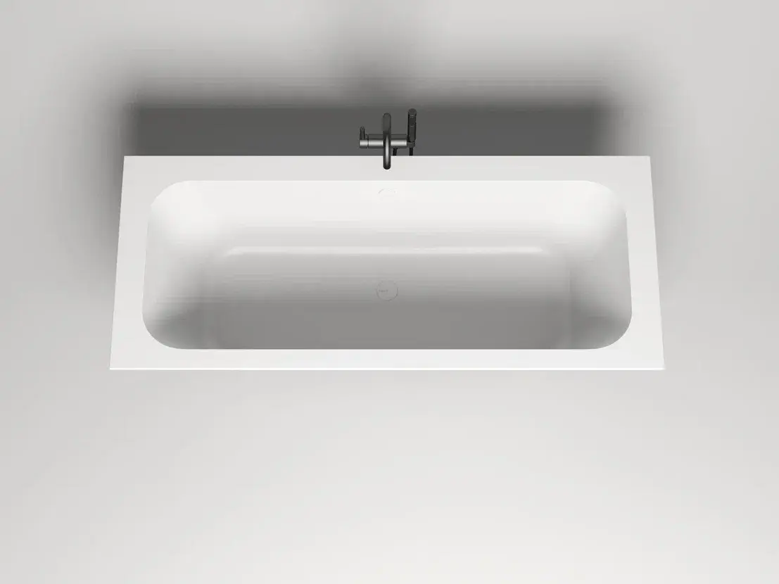 Ванна из литьевого мрамора Salini Orlandа Axis S-sense 191х80 103211G белая глянцевая, встраиваемая