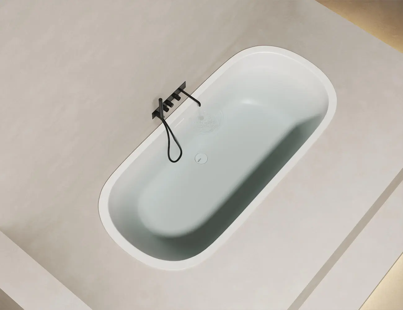 Ванна из искусственного камня Salini Ornella Axis Kit S-Stone 180х80 103521M белая матовая, встраиваемая