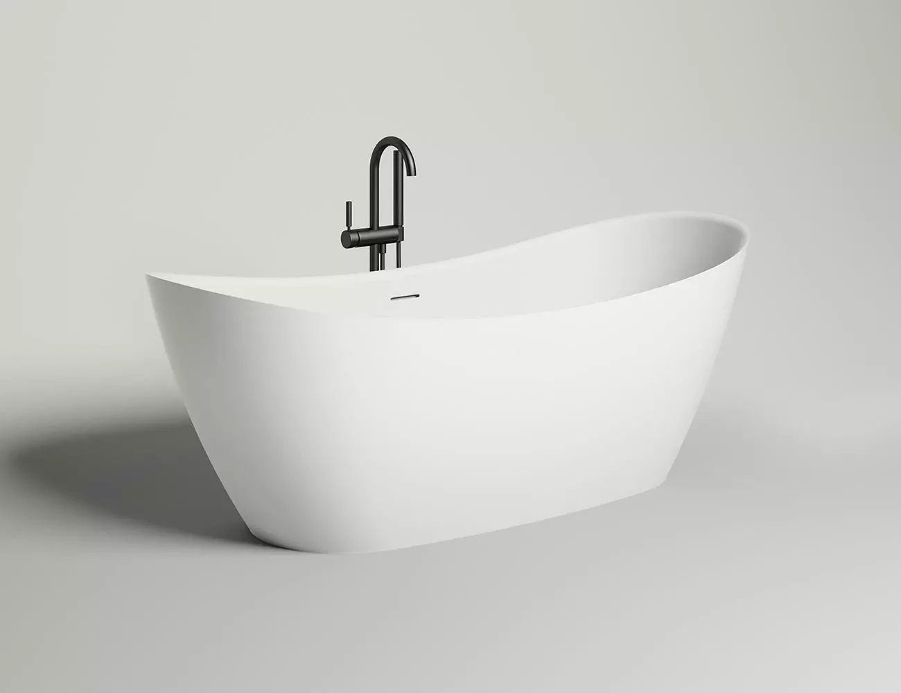 Ванна из искусственного камня Salini Noemi S-stone 185х80 101811SM белая матовая, отдельностоящая