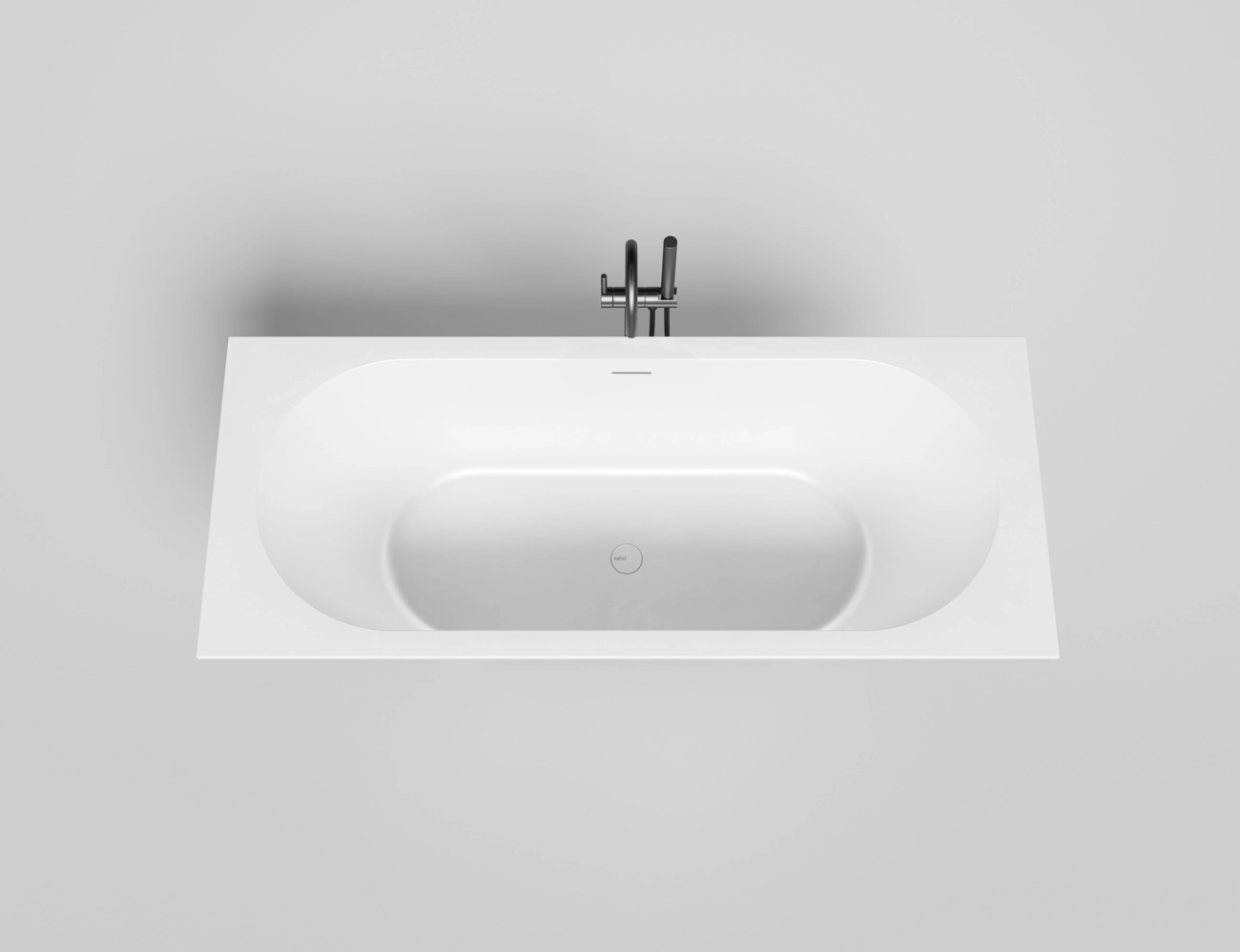 Ванна из искусственного камня Salini Ornella Axis Kit 170x70 104723M S-Stone белая матовая