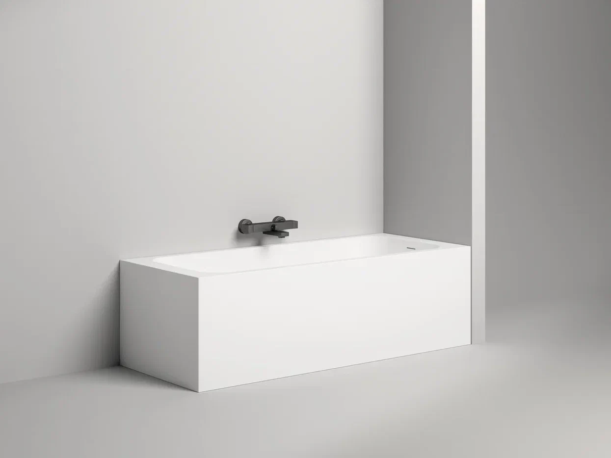 Ванна из литьевого мрамора Salini Orlanda Kit S-sense 180x80 102112G белая глянцевая, встраиваемая