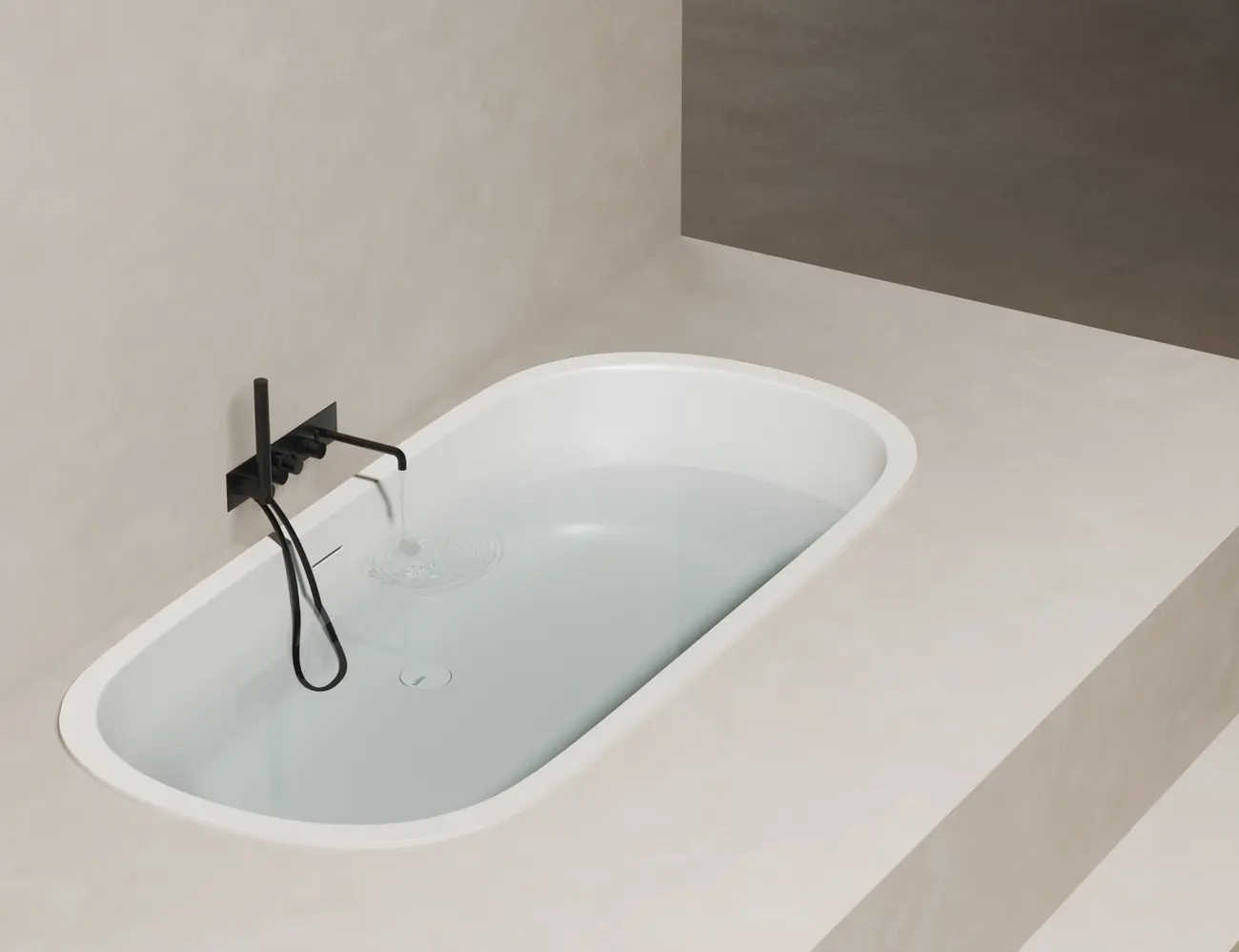 Ванна из искусственного камня Salini Ornella Axis Kit 170x70 104723M S-Stone белая матовая
