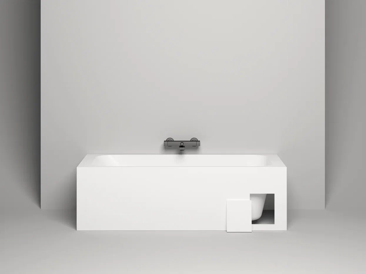 Ванна из литьевого мрамора Salini Orlanda S-sense 180x80 102012G белая глянцевая, встраиваемая