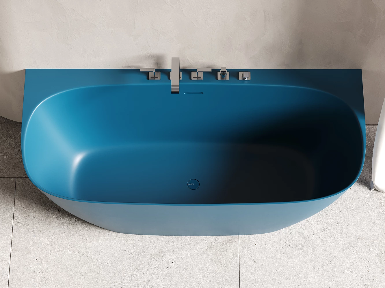Ванна из литьевого мрамора Salini Sofia Wall S-Sense 170x80 102512G белая глянцевая, пристенная