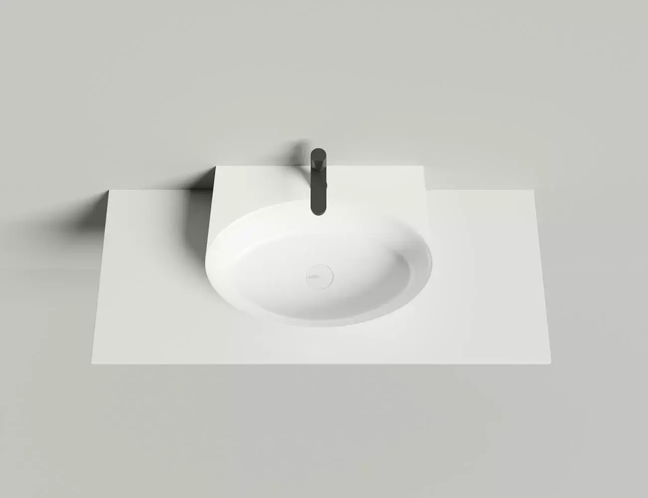 Раковина подвесная Salini Alda Wall 02 S-Sense 58 см 140312G из литьевого мрамора, белая глянцевая
