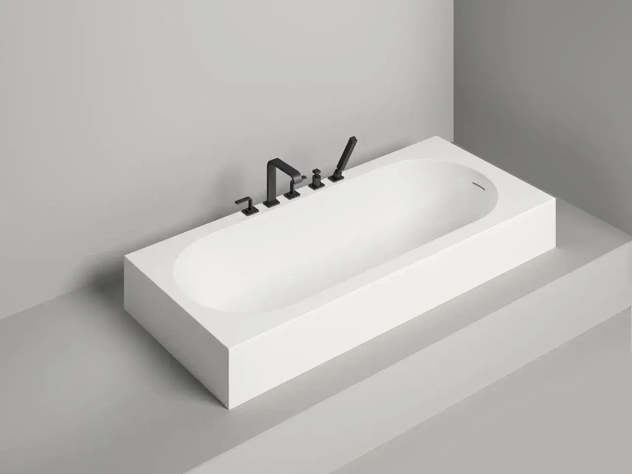 Ванна из искусственного камня Salini Ornella Kit S-Stone 170x75 102421M белая матовая, встраиваемая