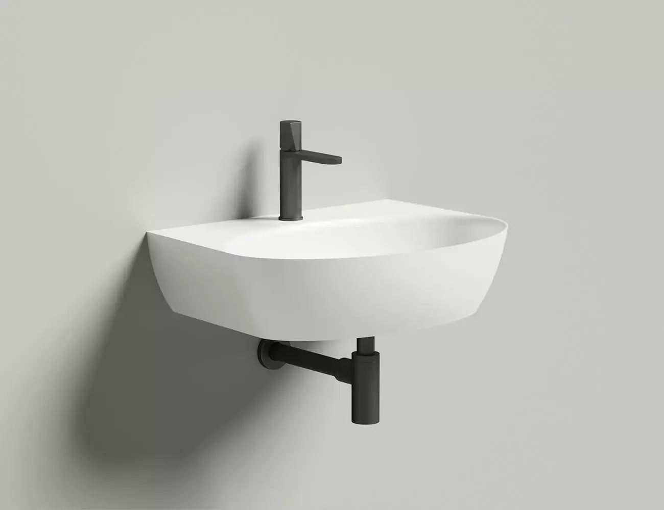 Раковина подвесная Salini Alda Wall 02 S-Sense 58 см 140312G из литьевого мрамора, белая глянцевая