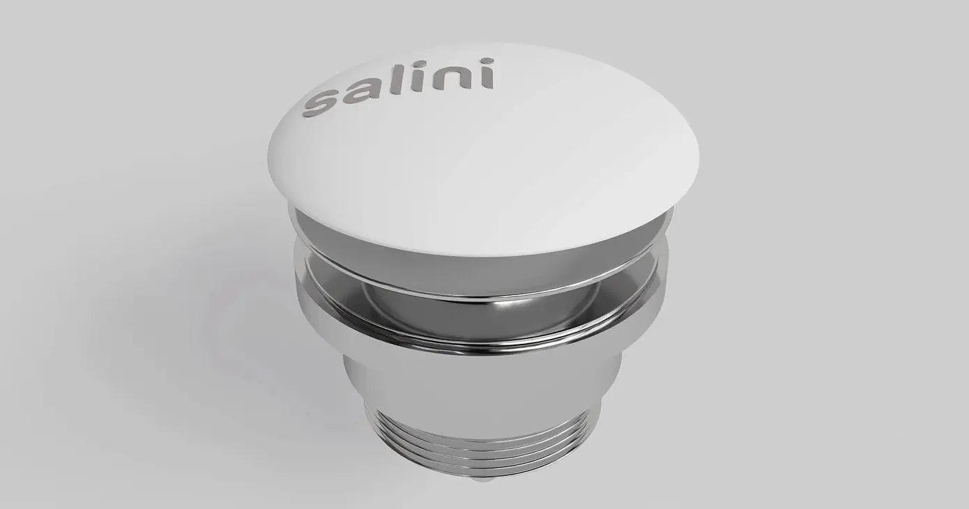 Донный клапан Salini для раковины фиксированный S-Stone 167301M белый матовый
