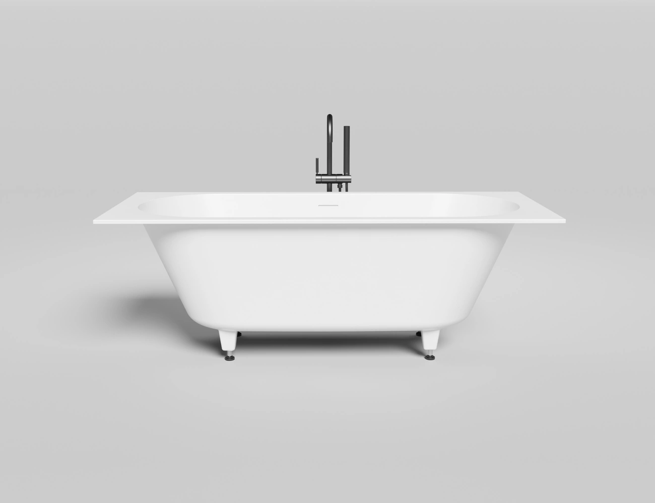 Ванна из искусственного камня Salini Ornella Axis Kit 170x70 104723M S-Stone белая матовая