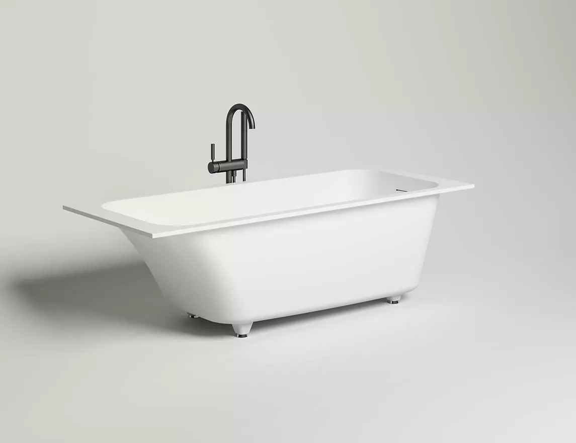 Ванна из литьевого мрамора Salini Orlanda Kit S-sense 170х80 102116G белая глянцевая, встраиваемая