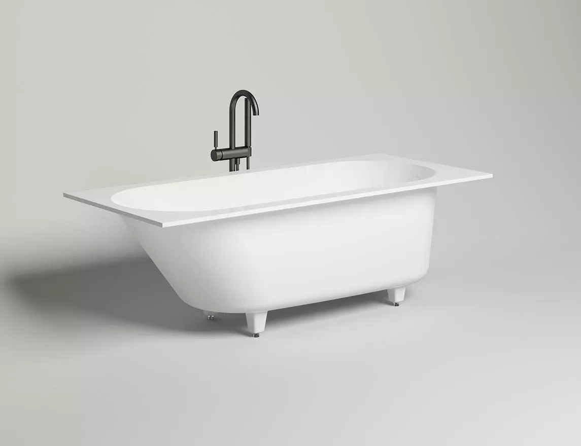 Ванна из литьевого мрамора Salini Ornella S-sense 170x75 102311G белая глянцевая, встраиваемая