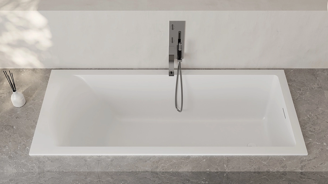 Ванна из искусственного камня Salini Cascata 104313G 170x75 S-Sense белая