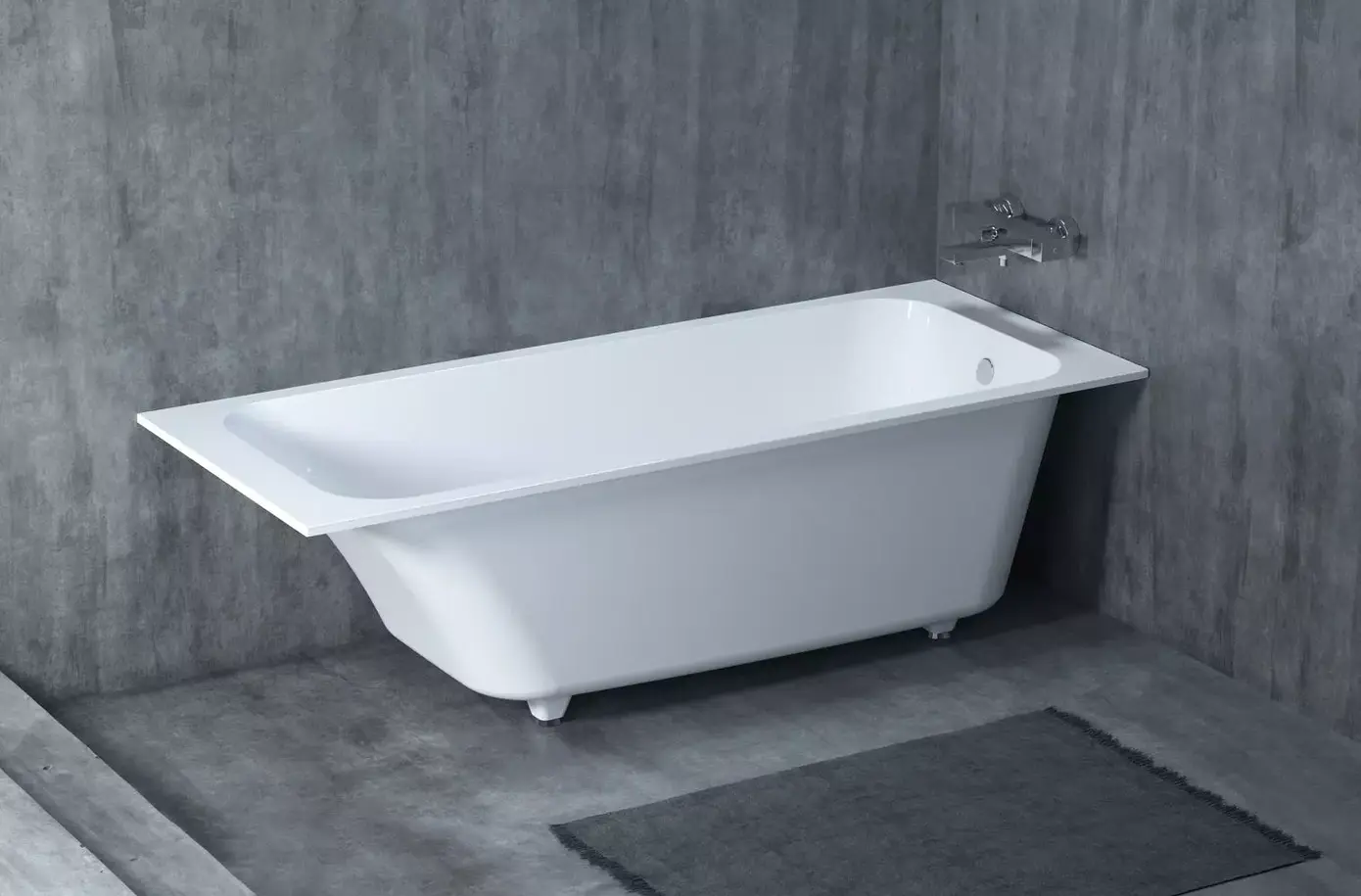 Ванна из искусственного камня Salini Orlanda Kit S-Stone 180x80 102122M белая матовая, встраиваемая