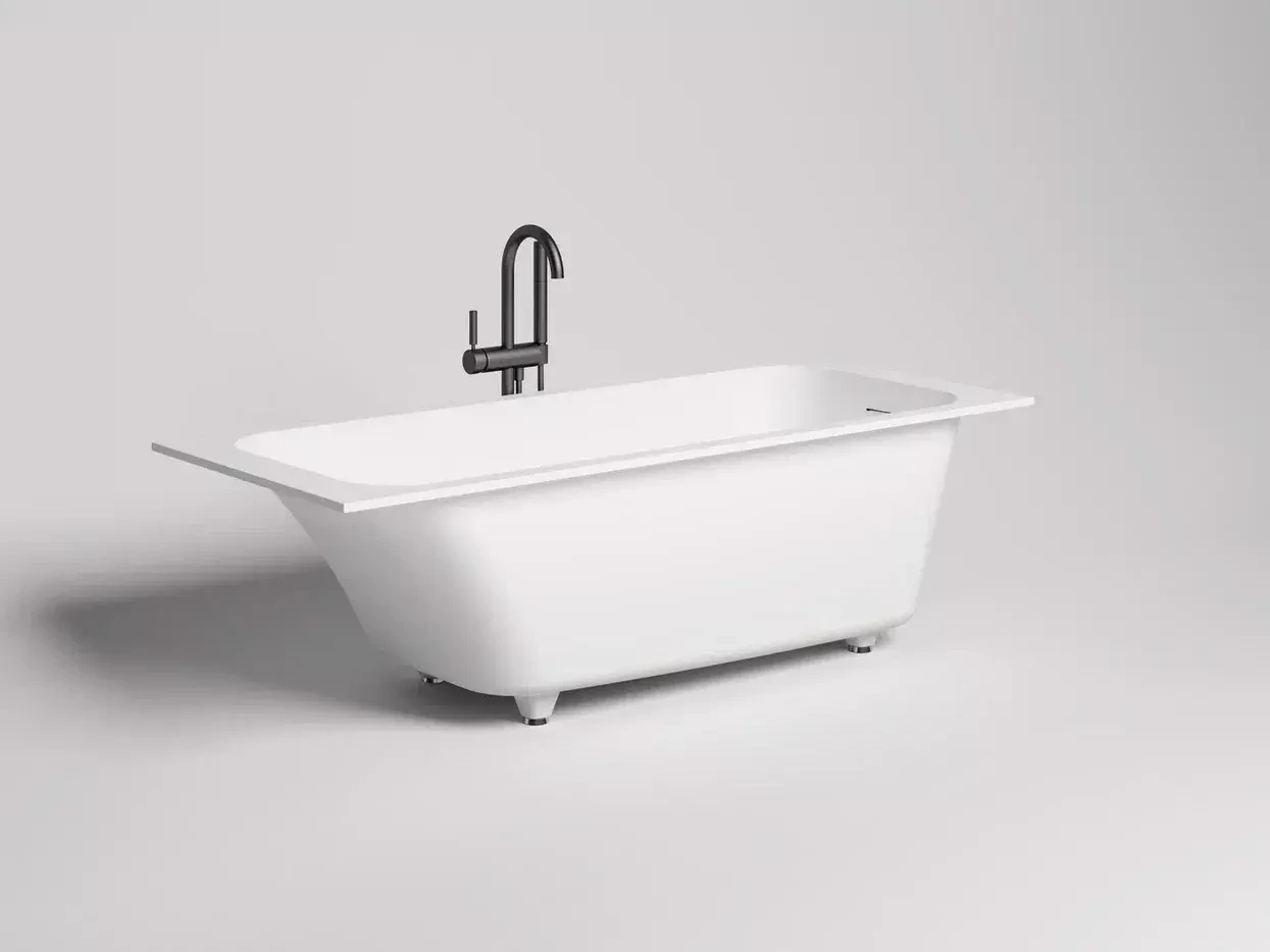 Ванна из литьевого мрамора Salini Orlanda Kit S-sense 180x80 102112G белая глянцевая, встраиваемая