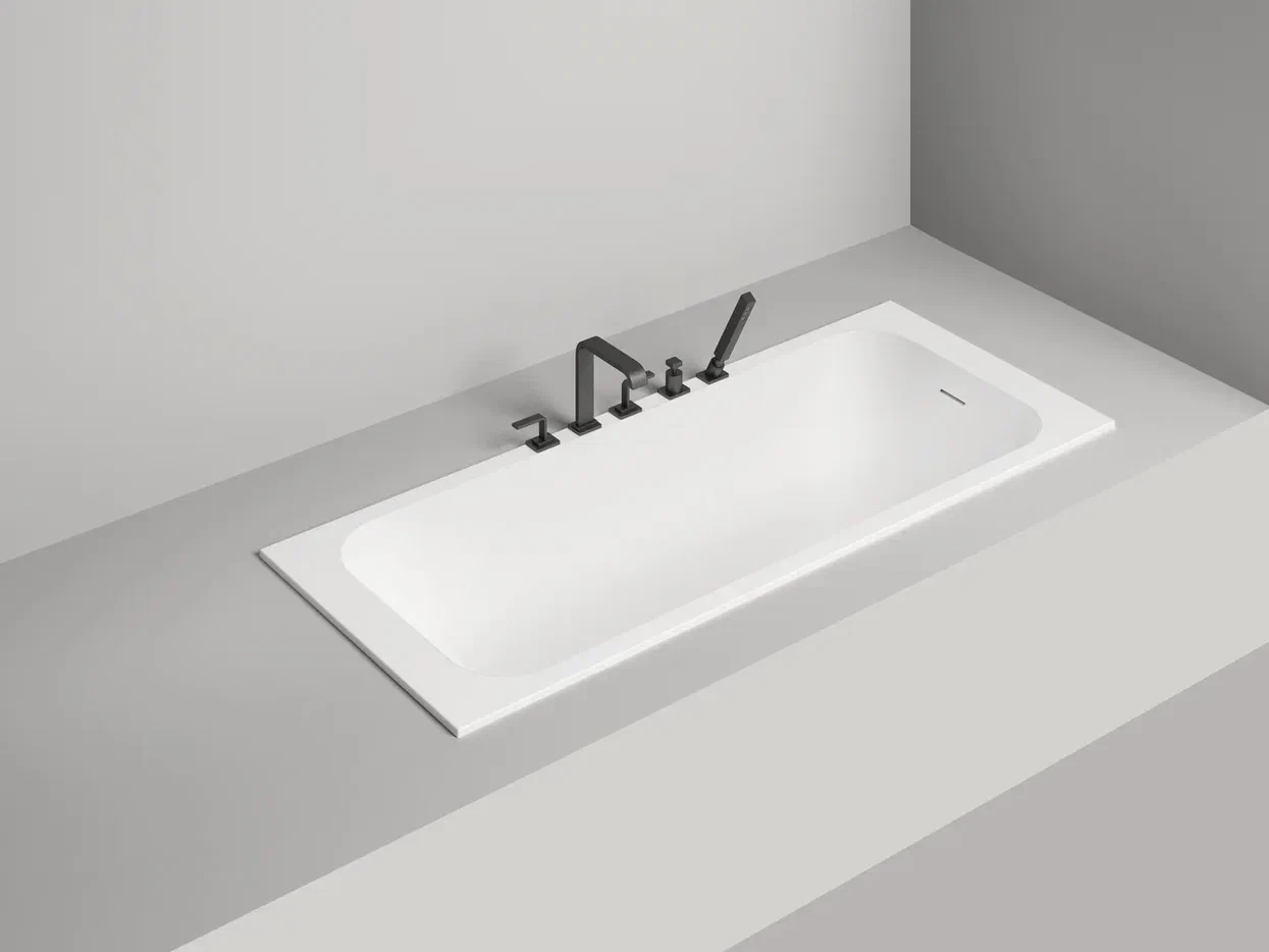 Ванна из литьевого мрамора Salini Orlanda Kit S-sense 180x80 102112G белая глянцевая, встраиваемая