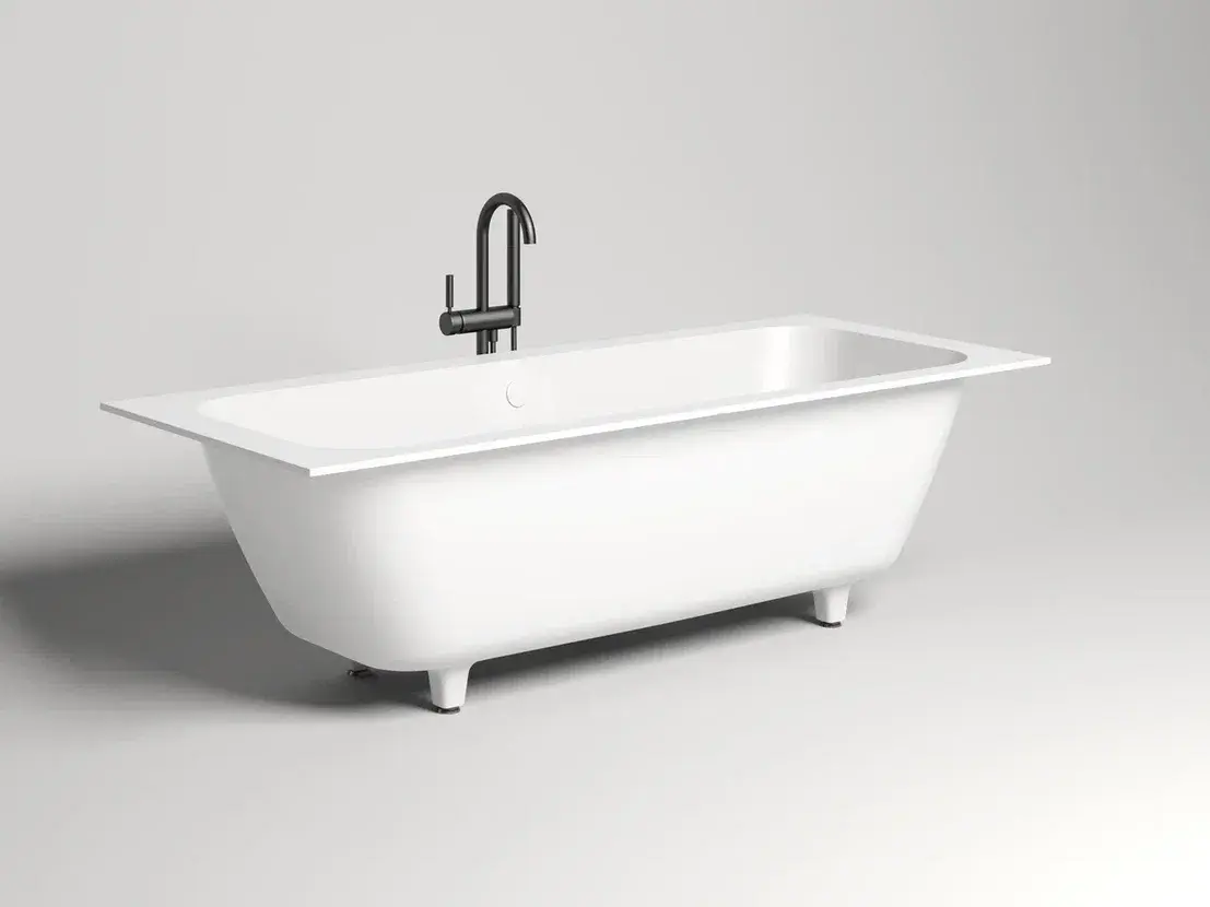 Ванна из литьевого мрамора Salini Orlanda Axis S-Sense 180х80 103212G белая глянцевая, встраиваемая