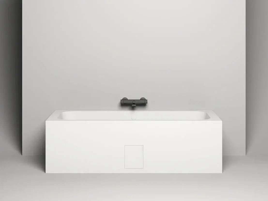 Ванна из литьевого мрамора Salini Orlanda Axis S-Sense 180х80 103212G белая глянцевая, встраиваемая