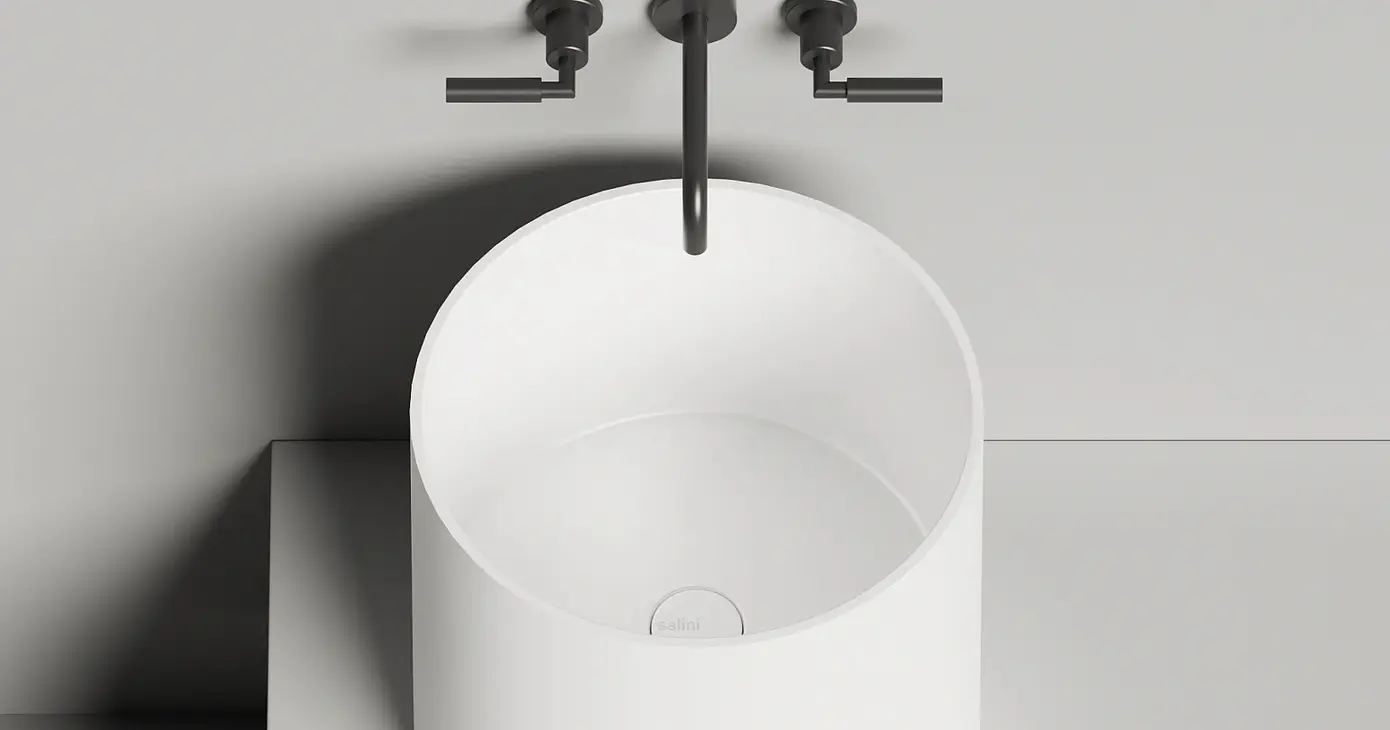 Раковина накладная Salini Armonia 04 S-Sense 130118G белая глянцевая