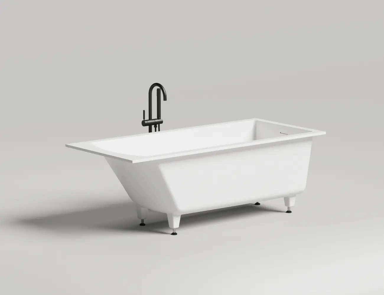 Ванна из искусственного камня Salini Cascata KIT 104323M 170x75 S-Stone белая