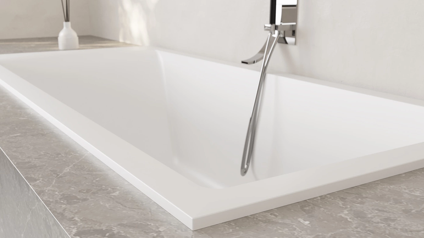 Ванна из искусственного камня Salini Cascata 104213G 180x80 S-Sense белая