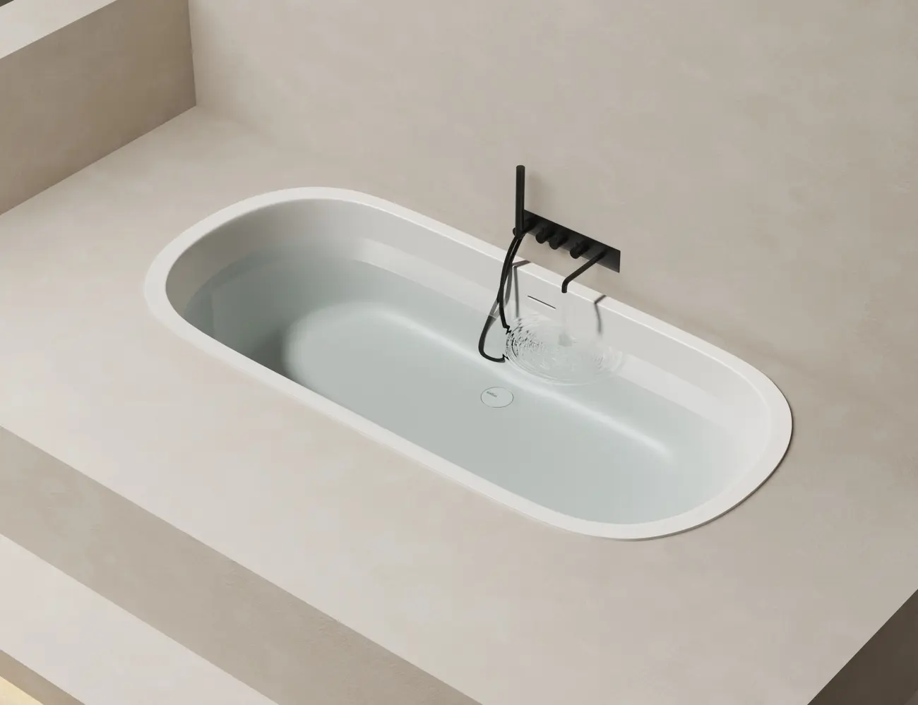 Ванна из литьевого мрамора Salini Ornella Axis Kit 170x75 103513M S-Sense белая матовая
