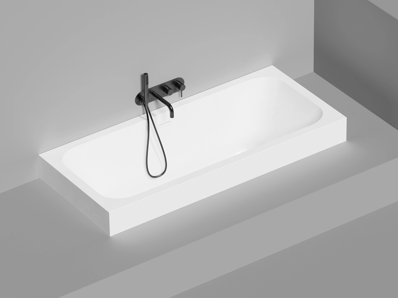 Ванна из литьевого мрамора Salini Orlanda Axis Kit 170x75 103313M S-Sense белая матовая