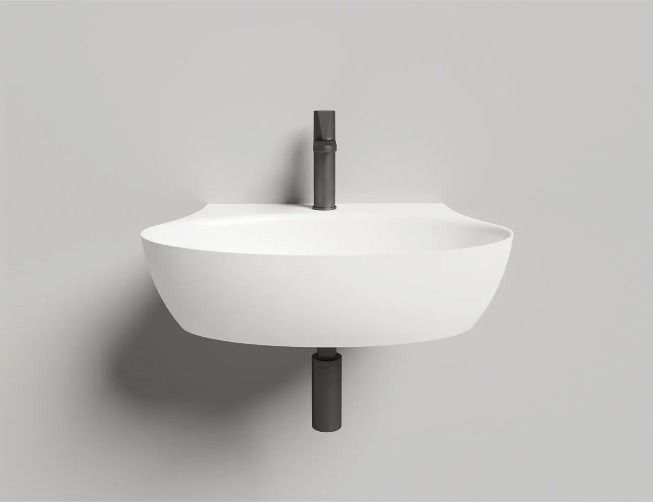 Раковина подвесная Salini Alda Wall 01 S-Sense 58 см 140311G из литьевого мрамора, белая глянцевая