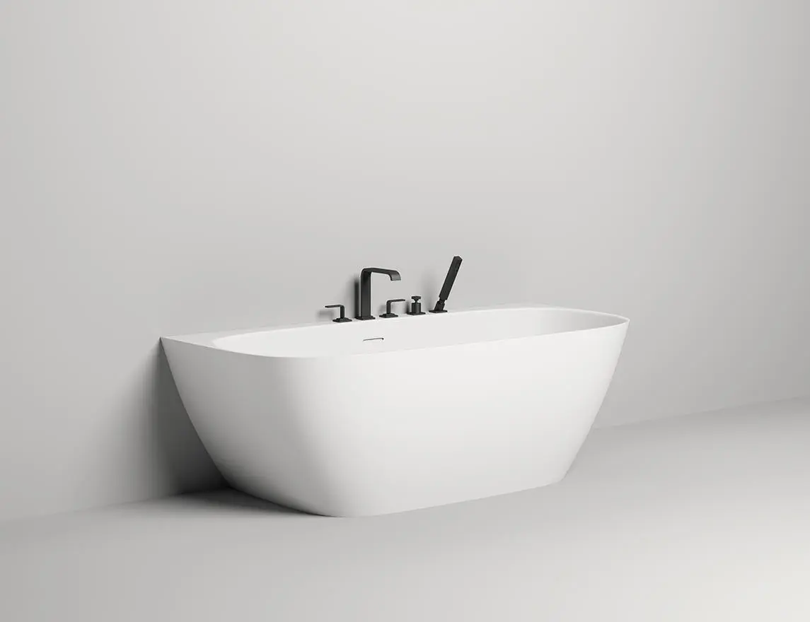 Ванна из литьевого мрамора Salini Sofia Wall S-Sense 180x85 102513G белая глянцевая, пристенная