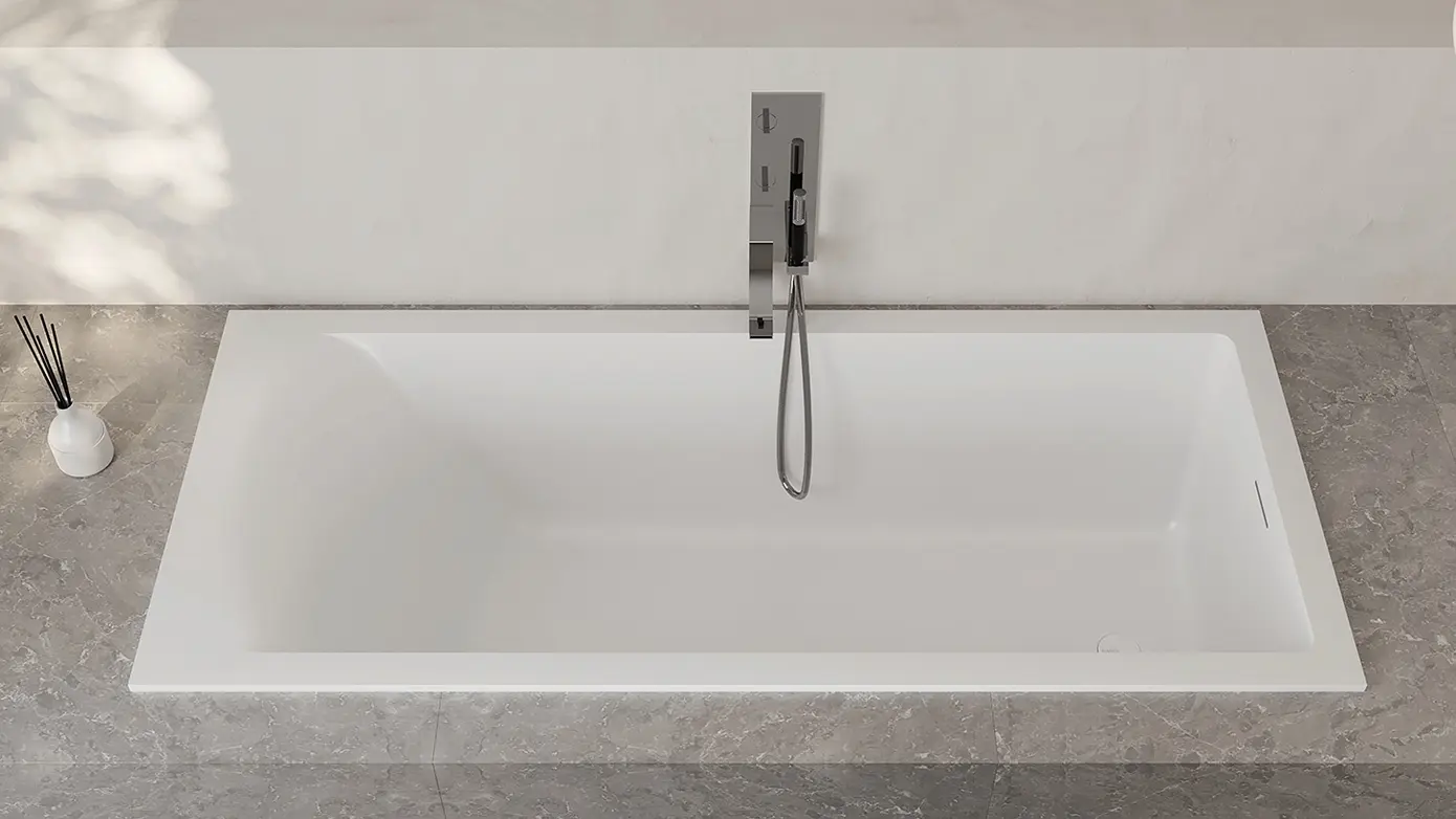 Ванна из искусственного камня Salini Cascata KIT 104323M 170x75 S-Stone белая