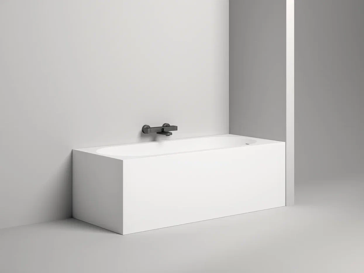 Ванна из литьевого мрамора Salini Ornella Kit S-sense 170x75 102411G белая глянцевая, встраиваемая